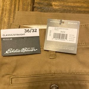 Eddie Bauer Men’s NWT Khaki’s. Size 36/32.